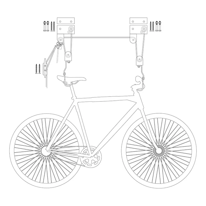 Takmontert kajakk, takboks og sykkelheis XL