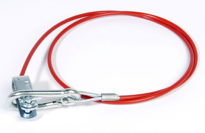 Hovedbilde Sikkerhetswire rød 1050 mm med gaffel og ...